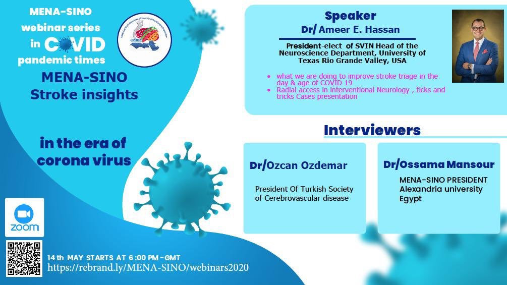 AmeerEHassan's tweet photo. Starting in less then 30 minutes. Come join us for a discussion and Q&A on stroke during COVID-19. #leavenoLVObehind #strokeistreatable #mayisStrokeAwarenessMonth https://t.co/17gArOomgL