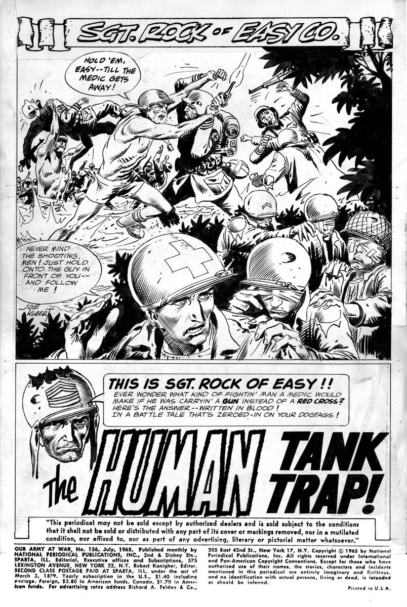 Been looking at Kubert & Kirby War Comics all day and it's @alexdecampi fault