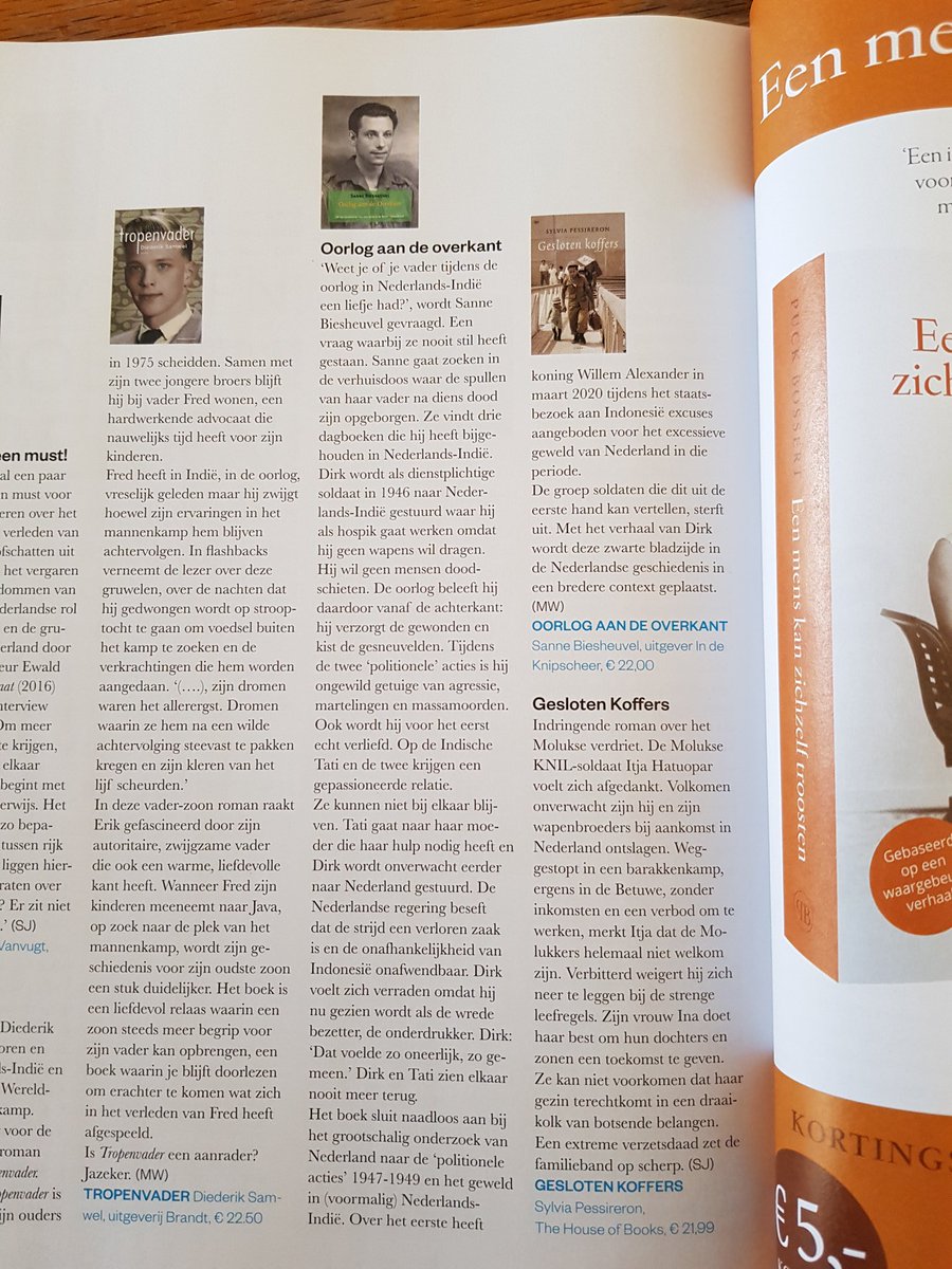 SanneSchrijft_'s tweet photo. Mijn roman 'Oorlog aan de Overkant' staat met een mooie recensie in de nieuwste editie van #Pindah @MagazinePindah 👍😊
#OorlogaandeOverkant #OnzejongensopJava #boekrecensie https://t.co/fK2Vzdm7m2