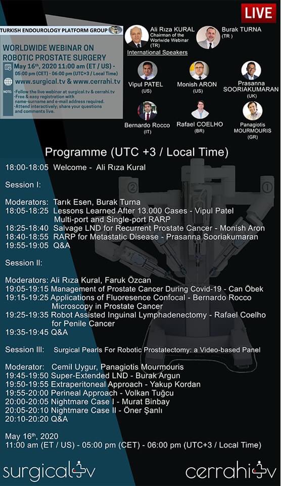 ProfDrCanObek's tweet photo. 16 Mayıs'ta (bu Cumartesi) Cerrahi TV'de düzenlenecek webinar'da "Covid-19 Sürecinde Prostat Kanseri Yönetimi" başlıklı sunumumla yer alacağım. 

#ProfDrCanÖbek #Covid19 #Koronavirüs #ProstatKanseri #Kanser https://t.co/xln7xgGp46
