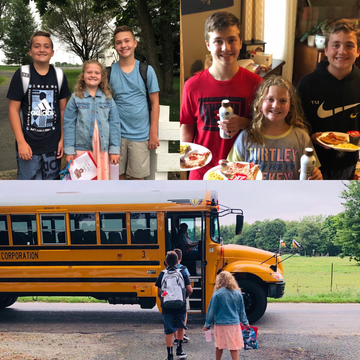 hadleybrooke's tweet photo. Last day and first day of school picture.  I was even able to have lunch with the kids in the school cafeteria... 😂😘 @CPHSGophers @CPElem https://t.co/spChnycD7c