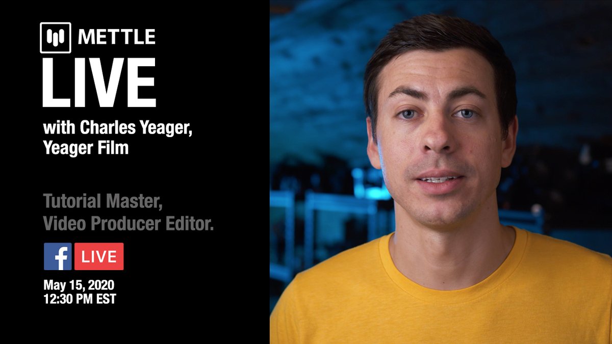 Meet the man behind a familiar voice! 
Tutorial Master, Video Producer Editor - Charles Yeager. 

Join us Live, May 15, 12:30 pm EST
facebook.com/mettle.3Dplugi…

Hosted by Nancy Eperjesy, co-founder Mettle.