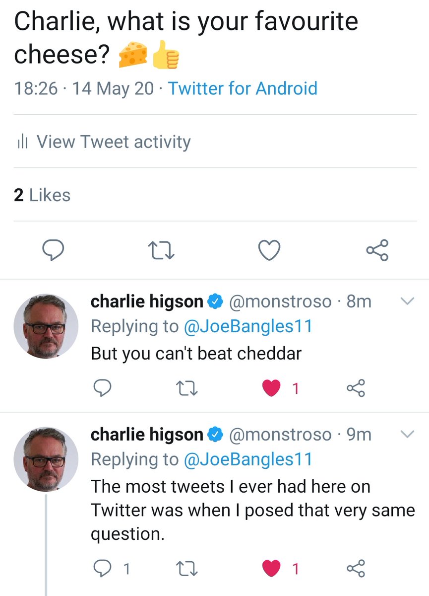 Thank you to the comedy icons  @monstroso,  @JohnnyVegasReal and  @mrmarksteel for your wonderful cheese choices and replies.I can't thank  @piersmorgan for his as he didn't reply but found this from 2016 which I'm taking as his answer.Cheddar has won the day #WednesdayThoughts