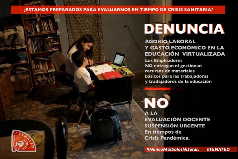 AleLizana_'s tweet photo. DENUNCIA @Fenated_ El costo lo siguen pagando les trabajadores. @Mineduc y empleadores ponen en riesgo nuestra salud física y mental
@ColegioProfes @Edo_gonzalezn @Camila_RojasV @MUD_Nacional @PamJiles @AguilarMario @LatorreJI @camila_vallejo @FTETRABJADORES @LuisMesina1 https://t.co/2ifNlG0kGA