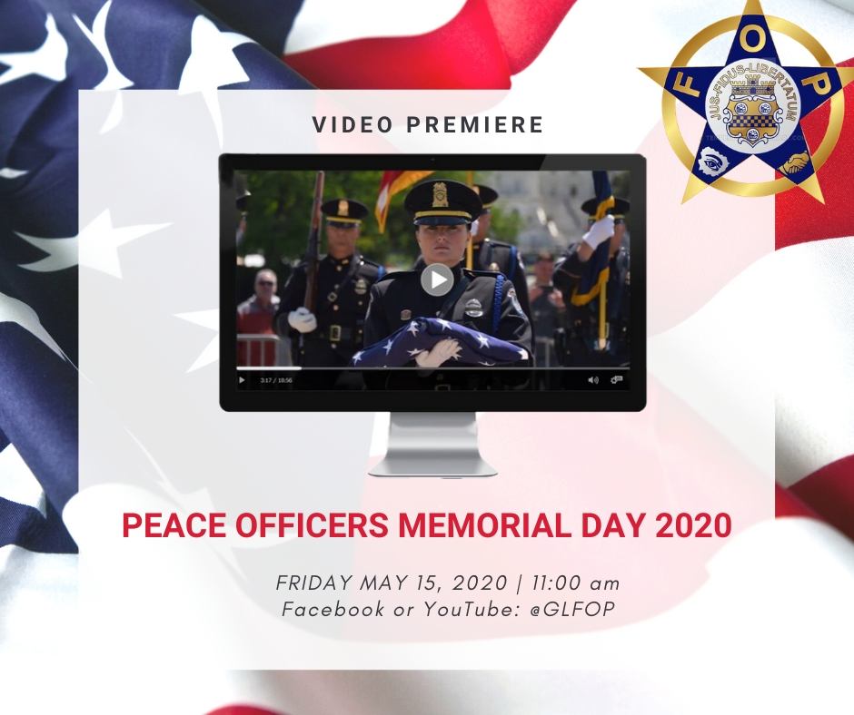 TAHPIStrong's tweet photo. Join us tomorrow on National Peace Officers Memorial Day at 11 a.m. to watch a video by the Fraternal Order of Police honoring the 146 lives lost on duty in 2019. We'd also like to send our appreciation to all those serving in blue. @GLFOP #fopfallen20 #peaceofficersday https://t.co/PFCejc8zgD