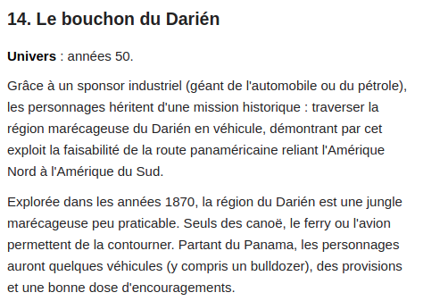  Fables de Mai n°14 : le bouchon du Darién Thème : overgrown (surdéveloppé).(années 50 à 70 )Une végétarion luxuriante, un territoire méconnu, un projet de route panaméricaine. Bienvenue dans la région du Darién. #FablesDeMai  #JDR