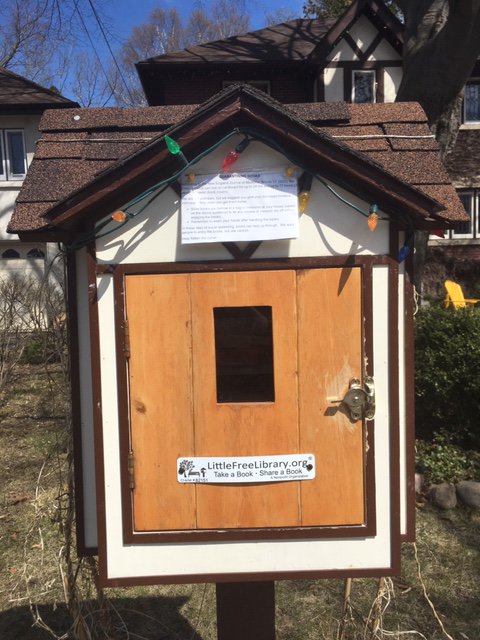 vpescanlar's tweet photo. Public libraries @opl_bpo & bookstores closed during #COVID19... @LtlFreeLibrary across #Ottawa to the rescue! #StaySafe #ReadSafe https://t.co/XiNKLVmiWw
