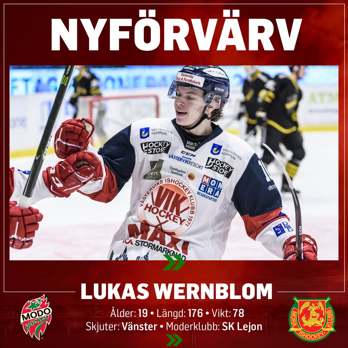 Varmt välkommen till Mora IK, Lukas Wernblom! #MoraIK