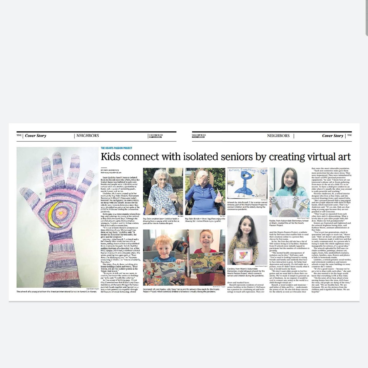 samkrayes's tweet photo. @aisq8 G3 Hamad AlBaghli art published @miamiherald
@AISq8virtual Ms.Heather ESart teacher &amp;g3 contributing world citizens participated in"Hearts Passion Project"created by Miami City Commissioner K. Russel &amp;art therapist M. DiFranco 2connect kids&amp; isolated Seniors during COVID19 https://t.co/uh9jEcQibj