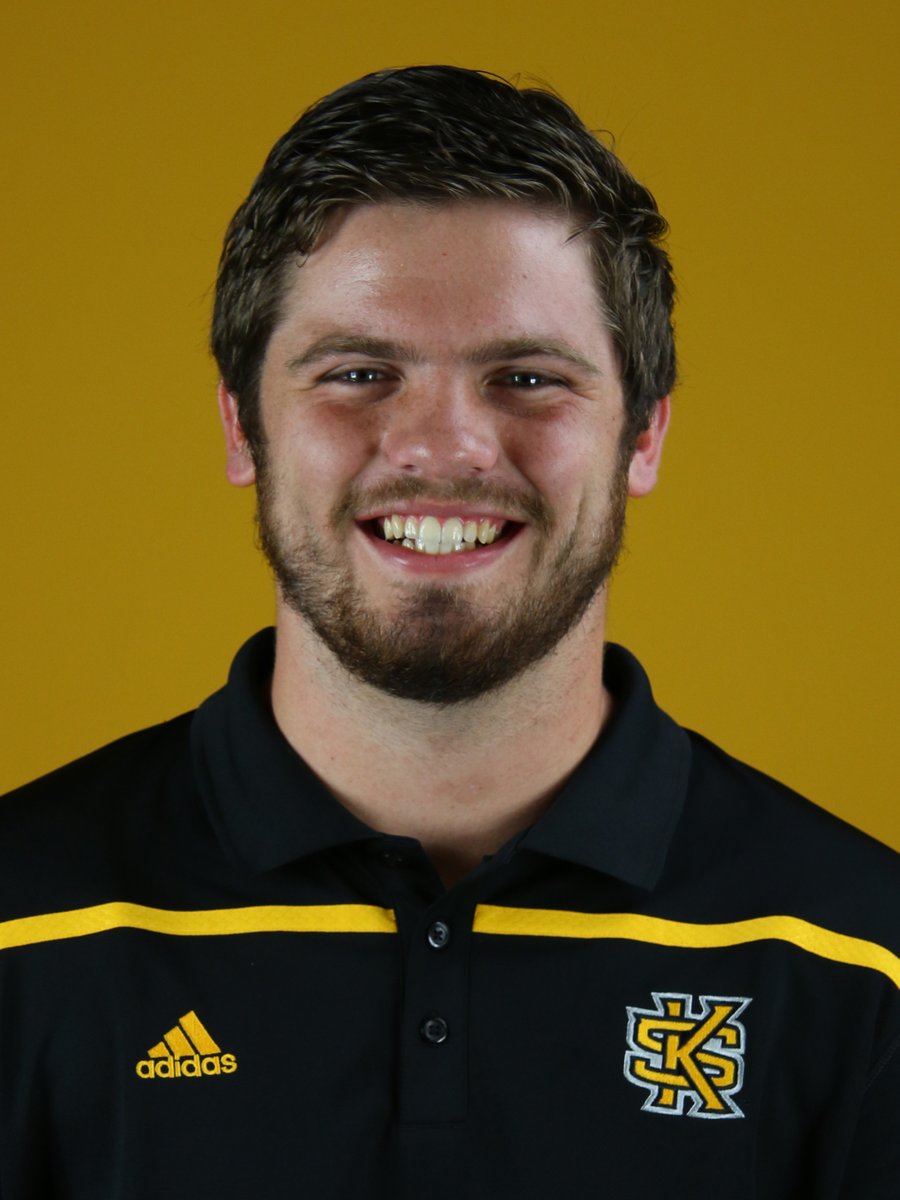 CoachLiamKlein's tweet photo. Smart (earned 2⃣ 🎓🎓degrees!) and tough 🦉 that played as hard as anyone whose ever worn ⬛️🟨 Played 3 years on DL moved to OL for SR YR and made a ⬆️ impact. @DevinPughsley played with 🍴 and was a #GOLDSTANDARD 🦉@kennesawstfb @KSUEATzone  #ThrowbackThursday #FoundationBuilder https://t.co/MHXyG5BcFZ