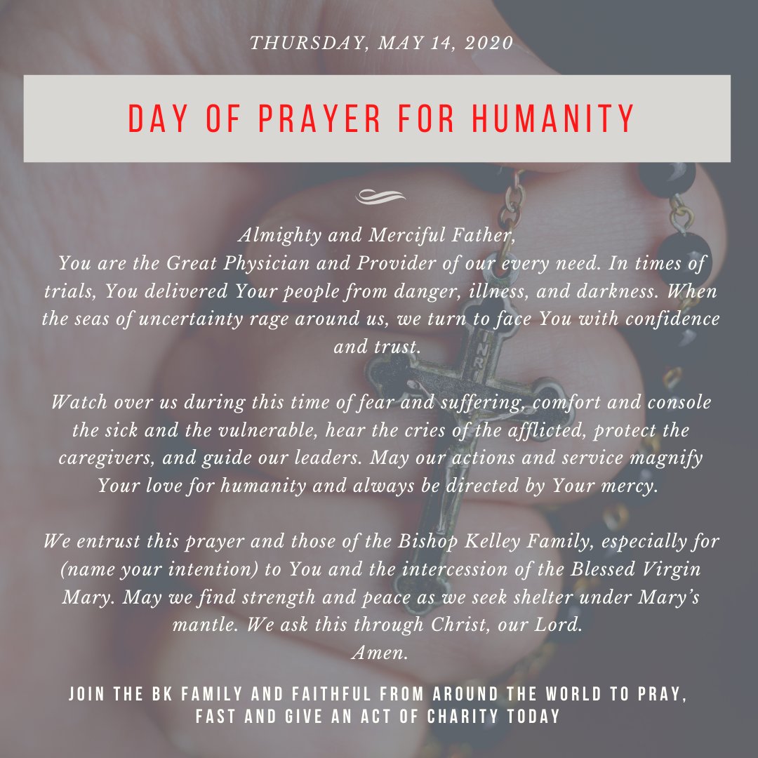 Bishop Kelley High School on Twitter: "Pope Francis has called for all faithful to spend in prayer, fasting and acts of charity for an to the coronavirus. Join BK