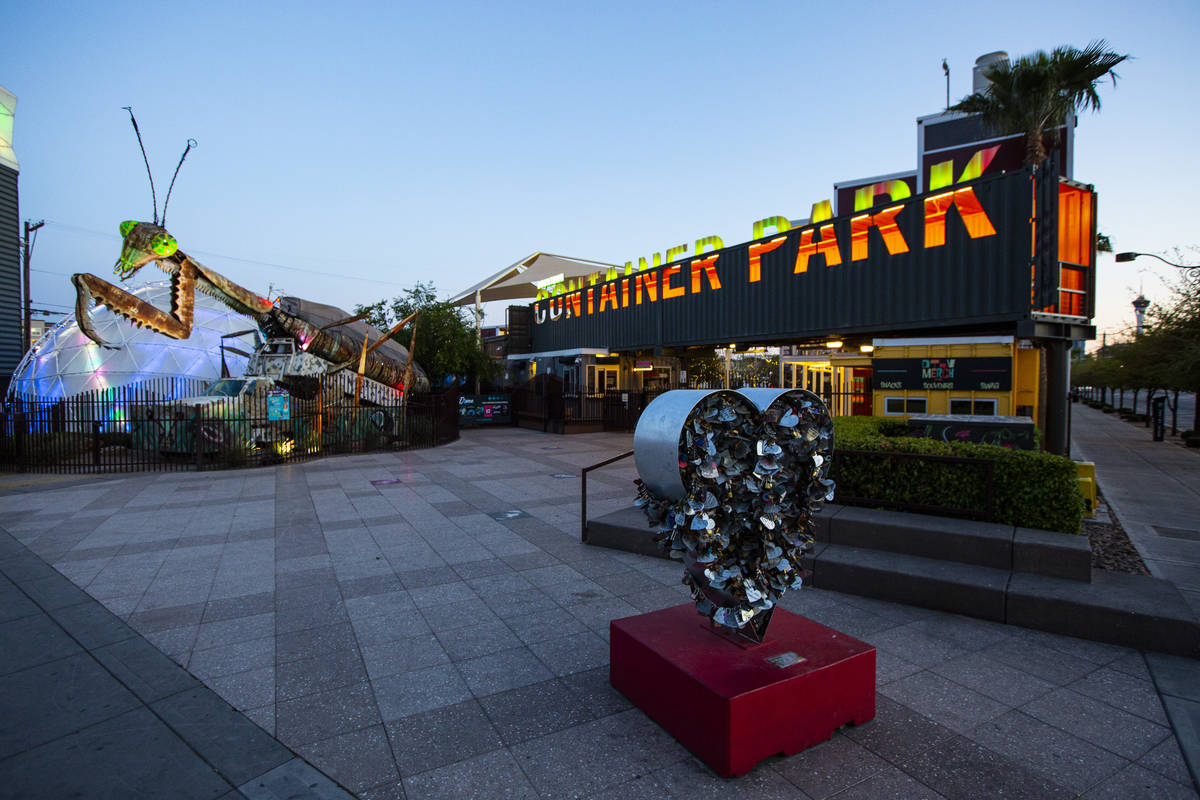 #DTLV residents rejoice, <a href="/DTContainerPark/">Container Park</a> is officially open again! Stop by daily from 11 a.m. to 7 p.m. to visit the local shops that are open during Phase One. To learn more about safety measures in place, visit: downtowncontainerpark.com/covid (Photo via LVRJ)