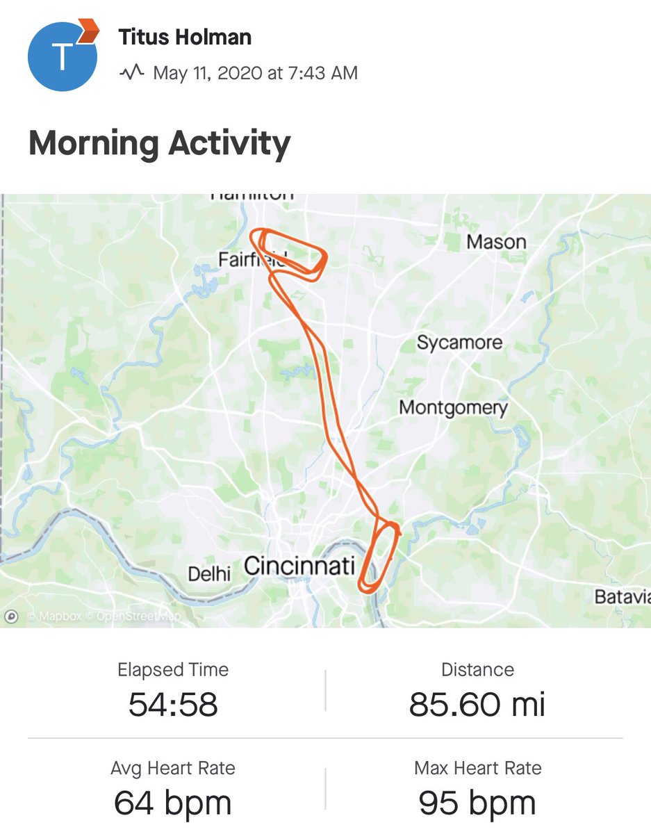 natehausrath's tweet image. When your morning activity is done in an airplane. #stravawankers
