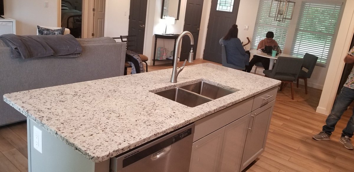 ecg_upstate's tweet photo. We just wrapped up this kitchen island! Moonlight granite is a very versatile material that will fit into many styles and trends. https://t.co/zgezxpq4WK