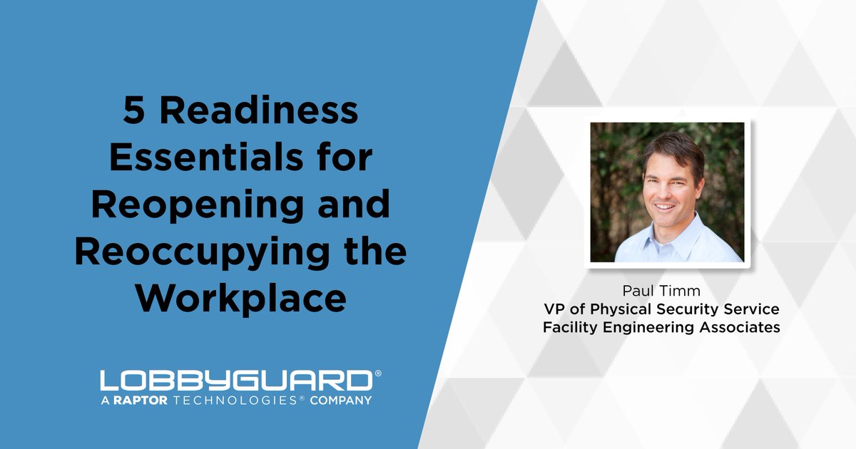 The #newnormal requires protocols to protect the #healthandsafety of everyone present in facilities – including employees, contractors, customers, vendors, &amp; visitors. Join Tues at 11 am CDT with Paul Timm, VP at Facility Engineering Associates: bit.ly/2T43TGE #COVID19