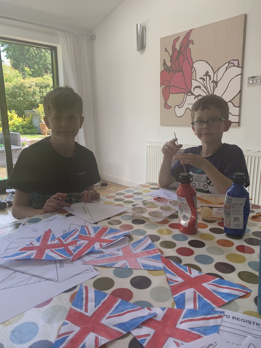 ebradstock's tweet photo. @Miss_woodx @C_Tottman_abts @MrsKing2D Getting ready for VE Day. Baking cakes and making bunting https://t.co/hZO2tK0LYC