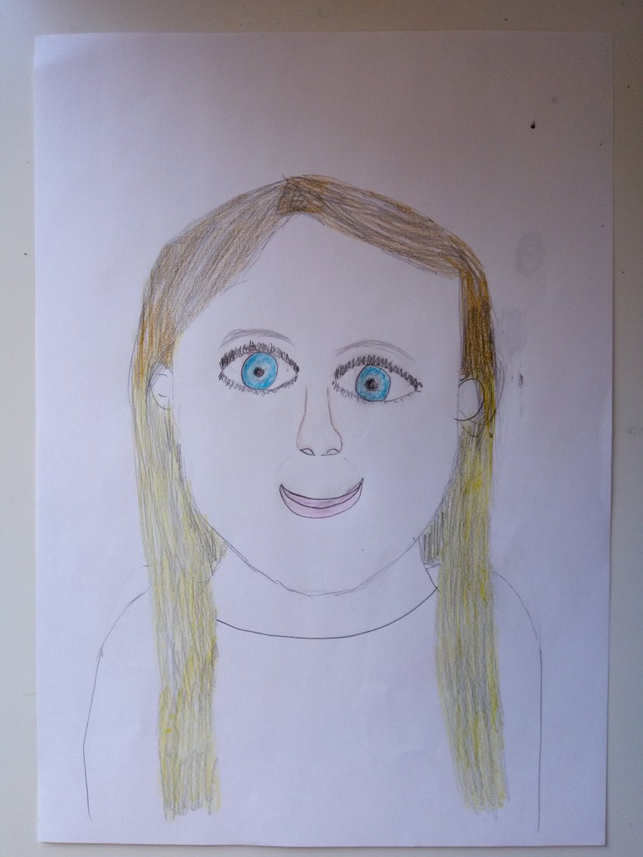 astro1978cleo's tweet photo. @barwellacademy Louise's self- portrait 😁❤️ https://t.co/ufyN8sHr03