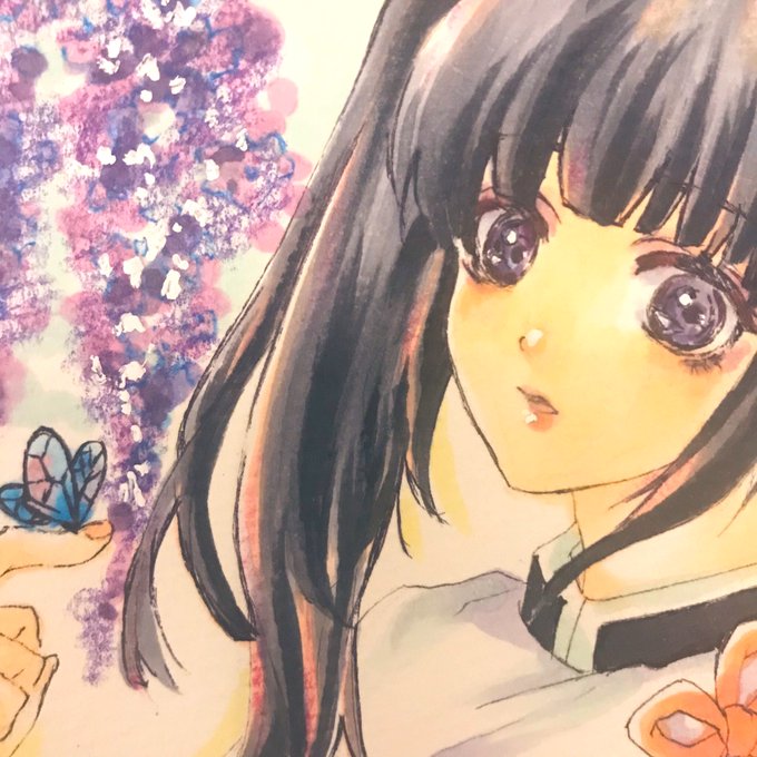 みさε:)_さんがTwitterに投稿した栗花落カナヲ(鬼滅の刃)のイラスト。