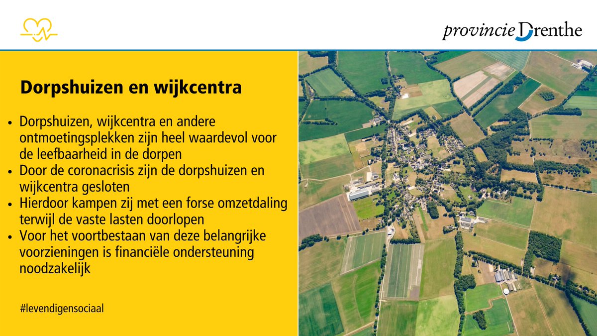 Door de coronacrisis hebben dorpshuizen en wijkcentra het zwaar. Samen met Fryslân, Groningen, Overijssel, Gelderland, Noord-Brabant, Zuid-Holland en Noord-Holland doen wij een dringende oproep aan het @MinisterieEZK om hen financieel te ondersteunen ➡️ bit.ly/2WcI5KY