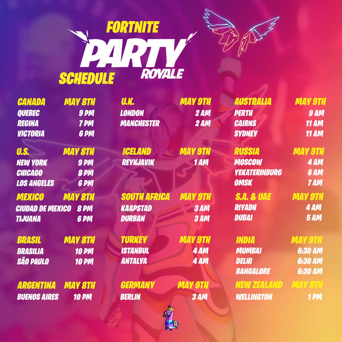 28 HQ Photos Fortnite Event Time Zones / Fortnite Marshmello Event All