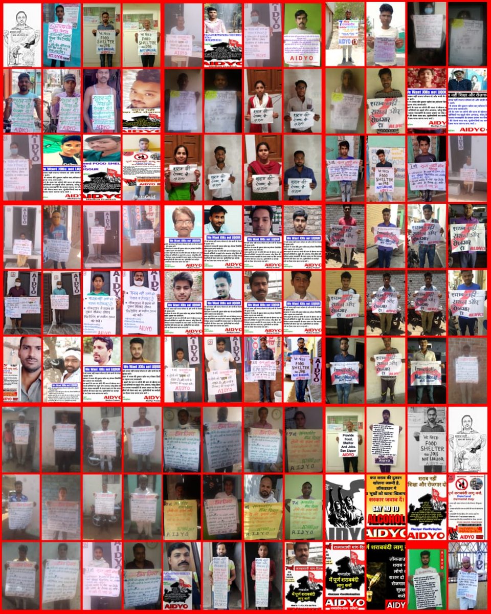Jayannak4's tweet photo. Online Campaign-

*#StateLevelDemandsDay*
*#WeWantJobsNotLiquor*
*#BanLiquor*
*#SaveWorkingClass*
*#AIDYO* https://t.co/Y1zEhjImtc