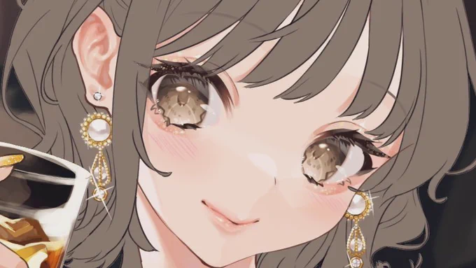 めっちゃ可愛い顔描けたから一瞬見てほしい 