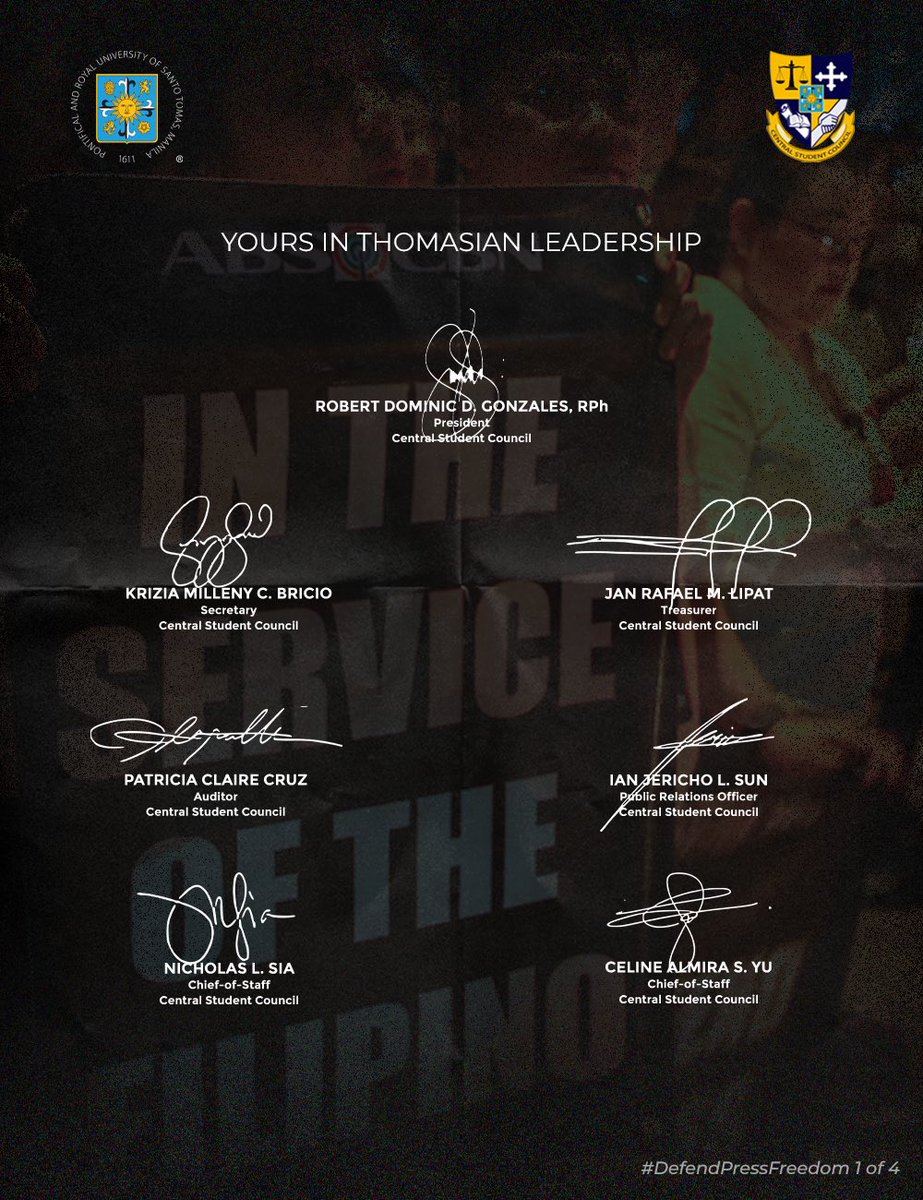 ust_csc's tweet image. Board by:
Gabriele De Lara

#NoToABSCBNShutDown
#DefendPressFreedom
#CSCFartherAndFurther