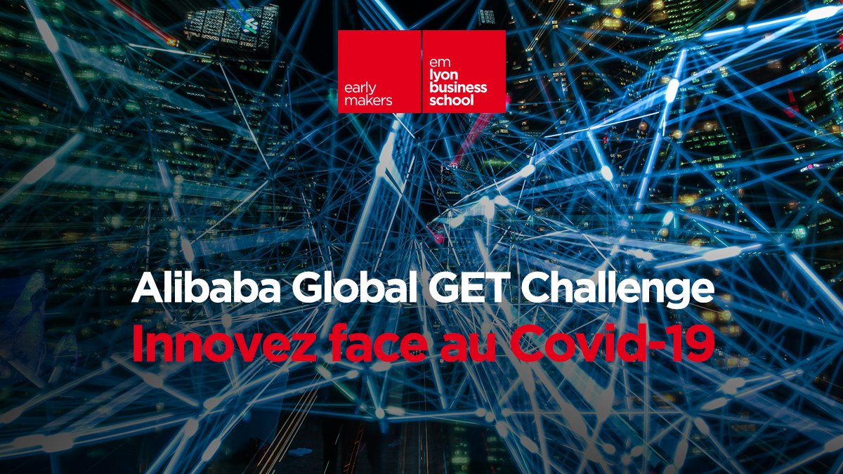 🏆Nous participons au Alibaba Get Global Challenge 2020, un défi mondial qui réunit des milliers d’étudiants afin de trouver des solutions numériques innovantes pendant &amp; après #COVID19.
Rejoignez nos équipes en candidatant au challenge 👉 bit.ly/2WbcrgB
#earlymakers