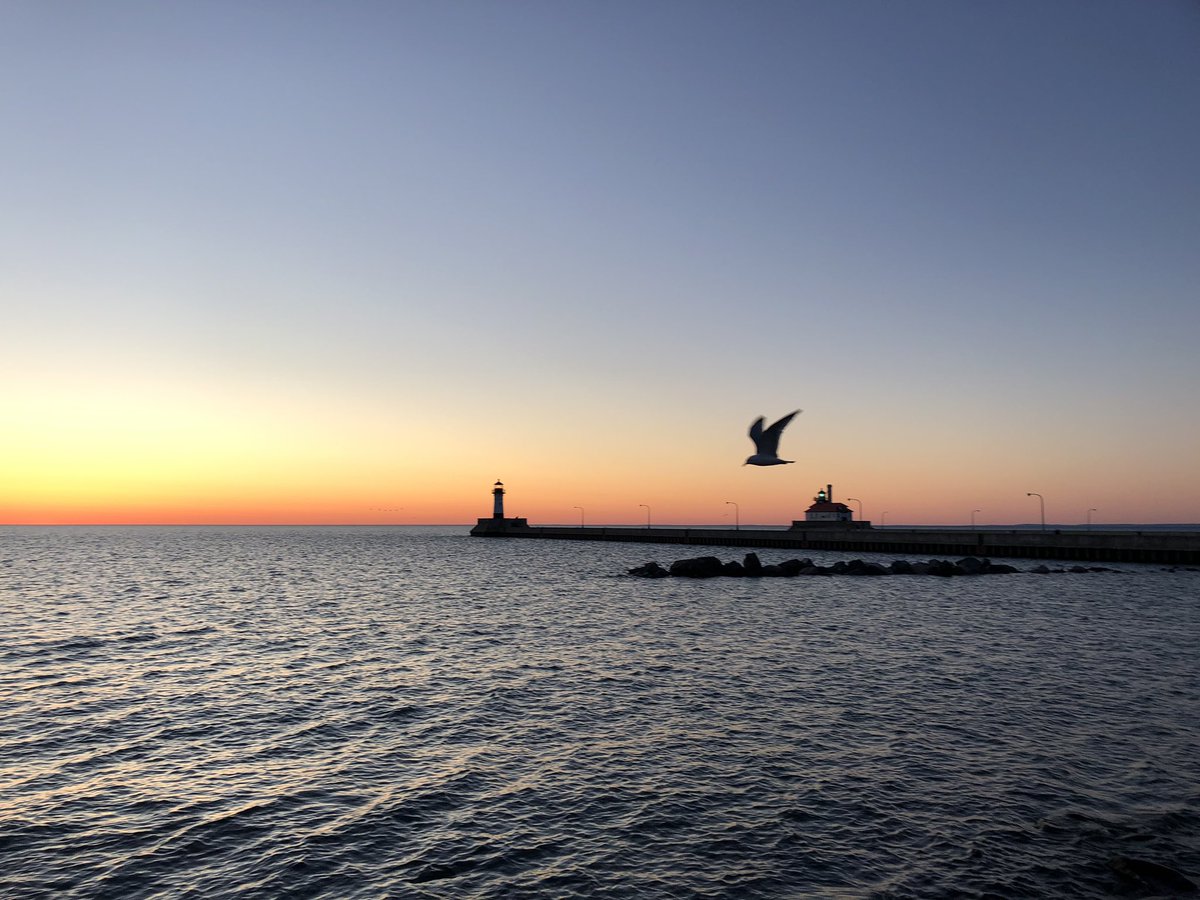 Early bird gets the worm.... or the fish. #lakesuperior