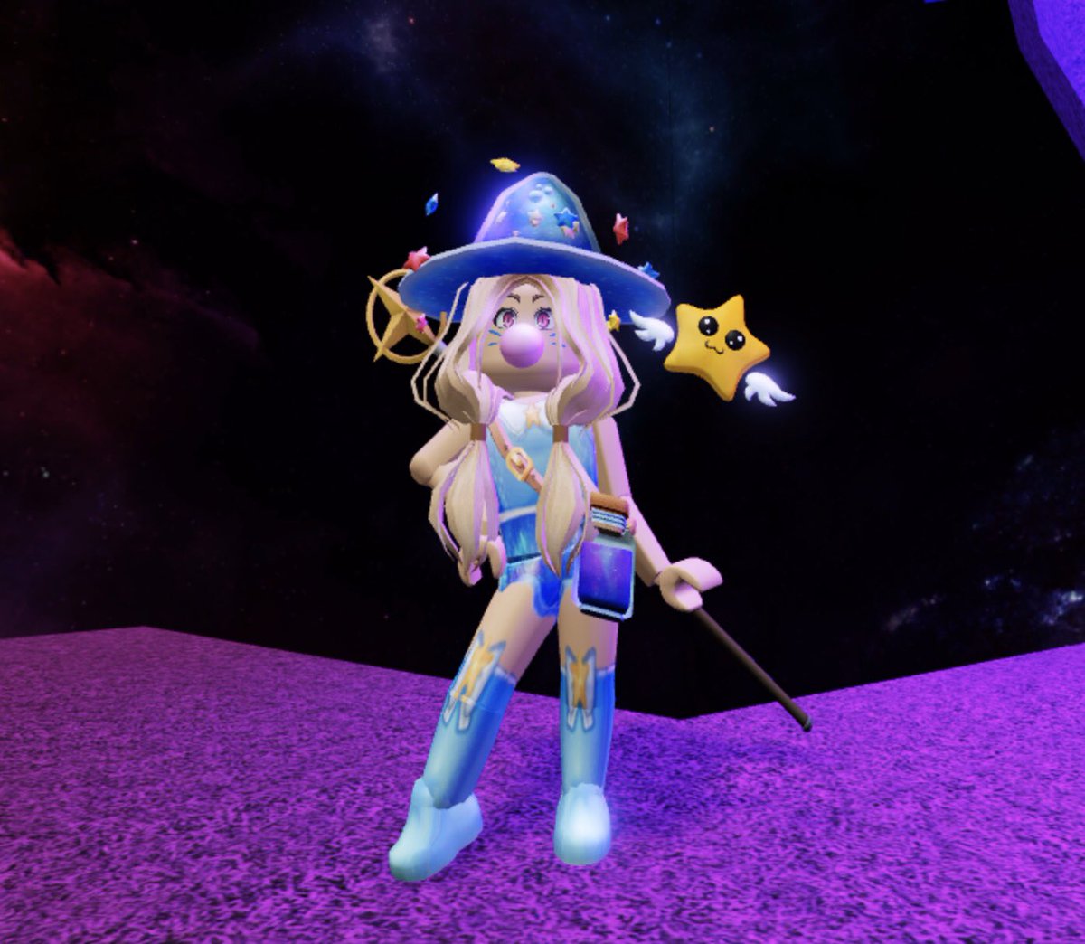 On Twitter I Do Quite Enjoy My New Galaxy Look Outfit By Xomahalo Floating Jelly Stars Hair By Erythia Roblox Witch Hat Galaxy Drink By Evilartist - zenith roblox twitter