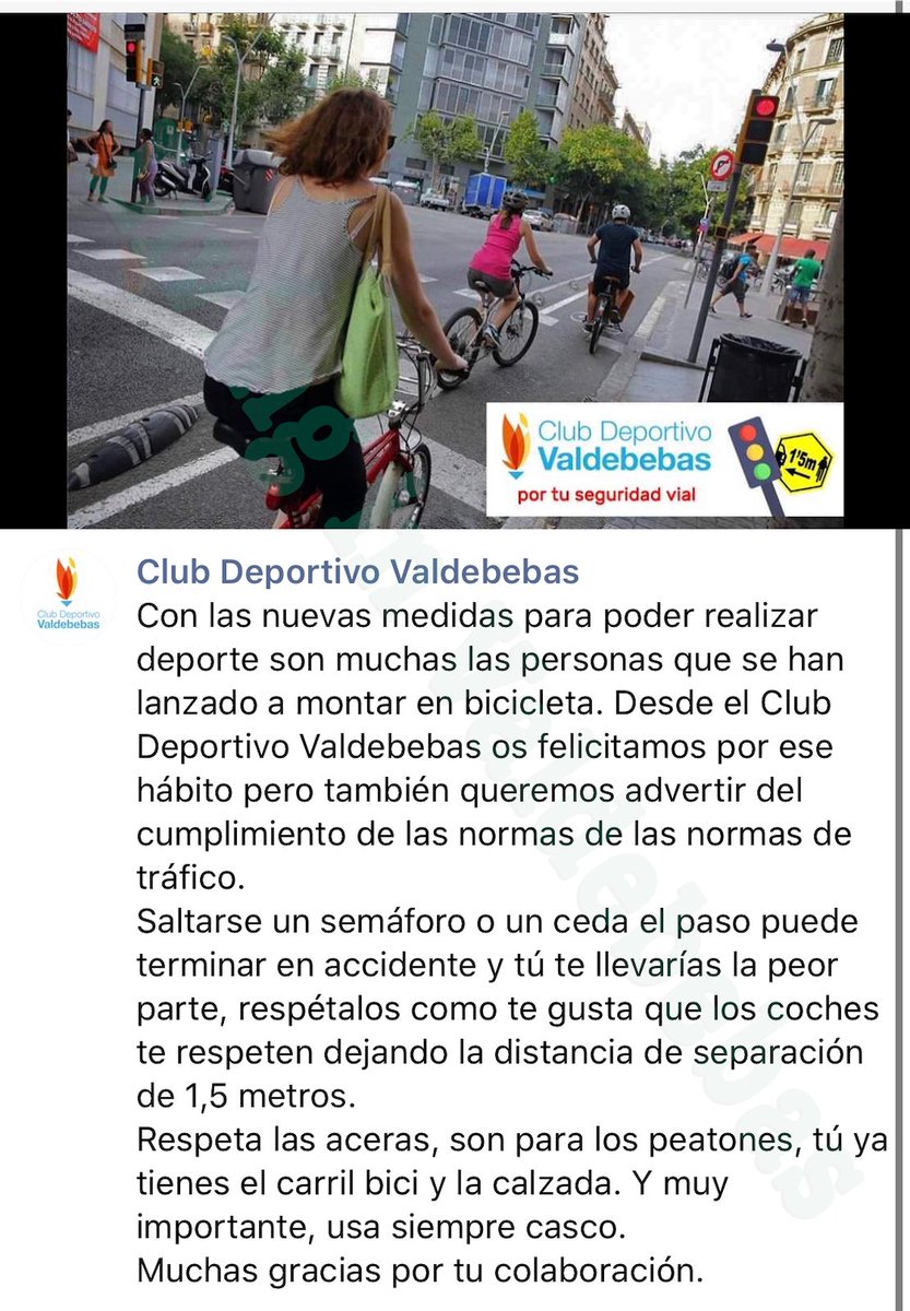 Living in Valdebebas (@livingvaldbebas) on Twitter photo Desde el <a href="/CDValdebebas/">C.D. Valdebebas</a> nos pasas unas recomendaciones de seguridad para la buena convivencia de vehículos y peatones. Desde el <a href="/CDValdebebas/">C.D. Valdebebas</a> nos pasas unas recomendaciones de seguridad para la buena convivencia de vehículos y peatones.