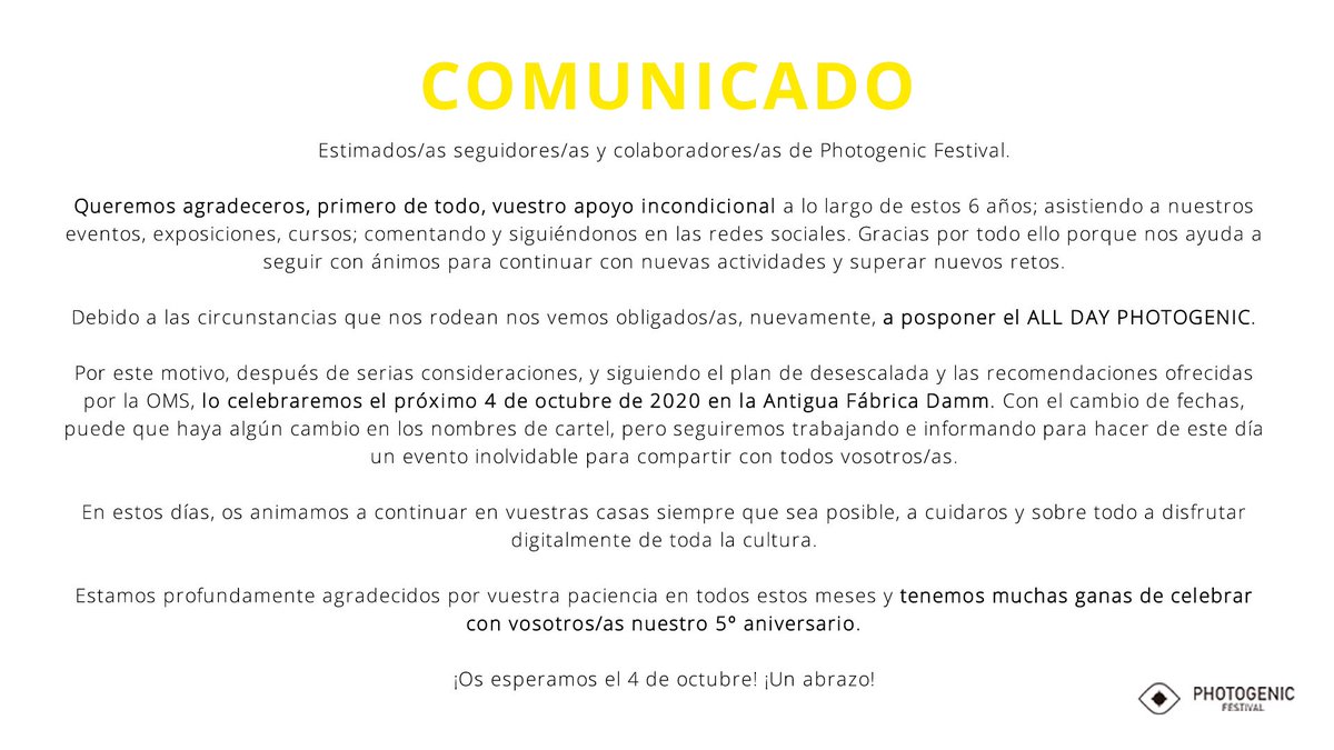 🟡 COMUNICADO OFICIAL