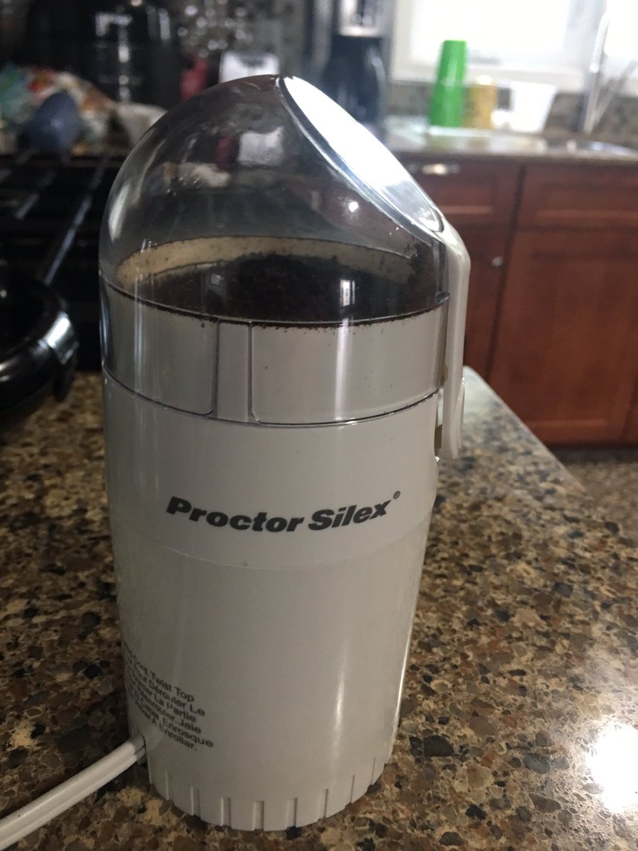 Mikedewitte3's tweet photo. I know a lot of you have been waiting for my product of the week. With more time on my hands. Decided to drink some real tasty coffee. Bought my own grinder. I was missing out on real coffee. Bought this baby at local hardware store $13.99. Plus it says can grind all your spices! https://t.co/KGqv7nv6AD