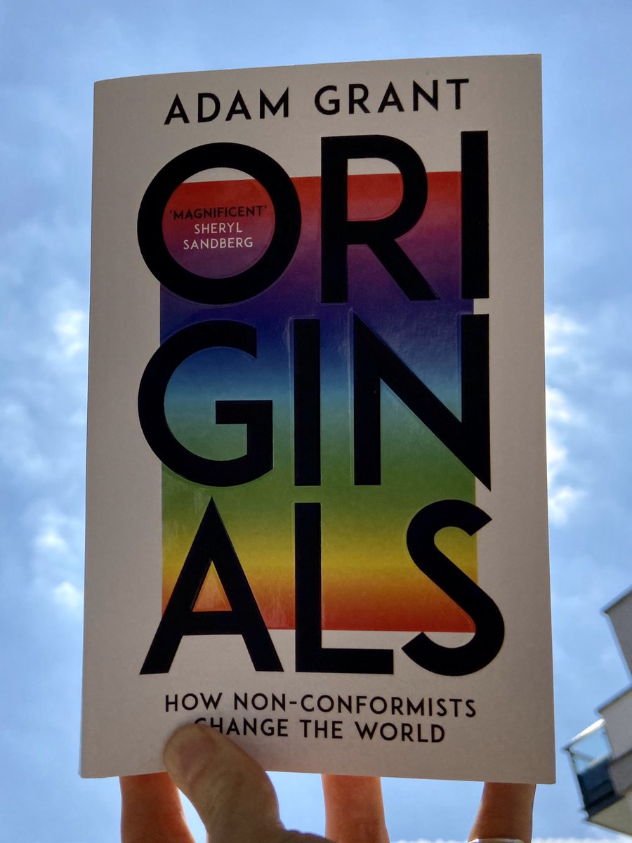 Today’s sunshine reading comes courtesy of Originals by <a href="/AdamMGrant/">Adam Grant</a>. A reccommendation from Tamara Mellon (Founder of Jimmy Choo) on the Unlocking Creativity podcast. Favourite line so far is “those with extraordinary talents often apply them in ordinary ways” #creativity