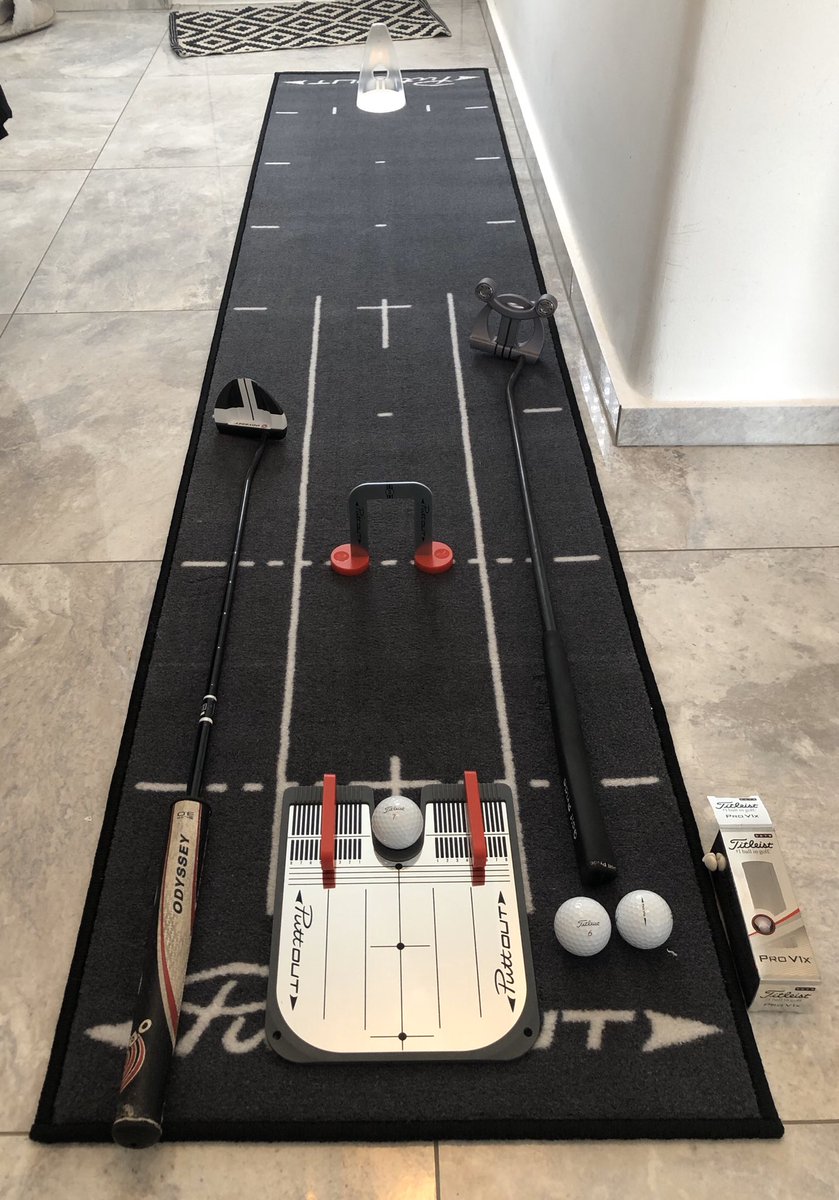 LewyAGolf's tweet photo. @puttoutgolf bit of serious putting practice going on today #ChoresCanWait #DontTellTheMissus #PerfectPutt #WandChoice https://t.co/hwQR9FPlTF