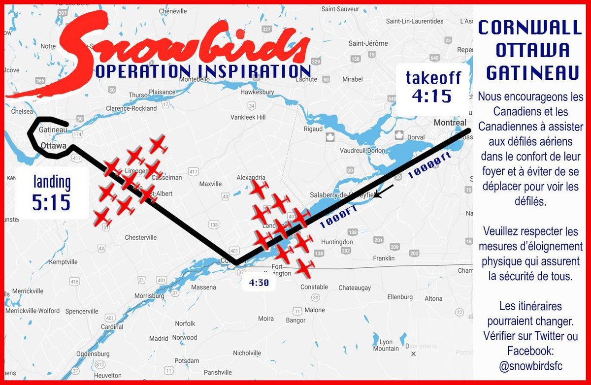Make sure to look up today for the fly over by <a href="/CFSnowbirds/">CF Snowbirds</a> at approximately 4:30 pm. Keep an eye on their Twitter feed for updates!
#OpInspiration