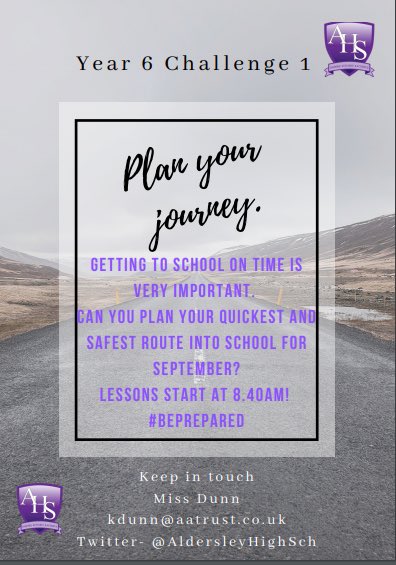 miss_kdunn's tweet photo. To all our future Year 7 ✨ Whilst your virtual transition is being prepared to go live on our website I thought I would set you some challenges 🤩 Why not start getting prepared? @AldersleyHighSc @elstonhallsch @NorthwoodParkPS @claregatepri @RakegatePrimary @palmerscrosssch https://t.co/5UOEtQhRG7