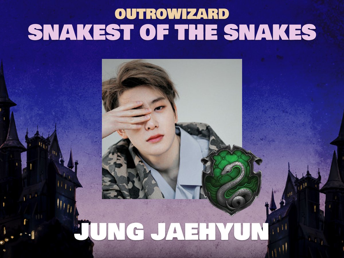 OTRGM's tweet photo. Outro's own version of Draco Malfoy, the snakest of the snakes award goes to Jaehyun! @OTRJAEH https://t.co/44S51WXQQx