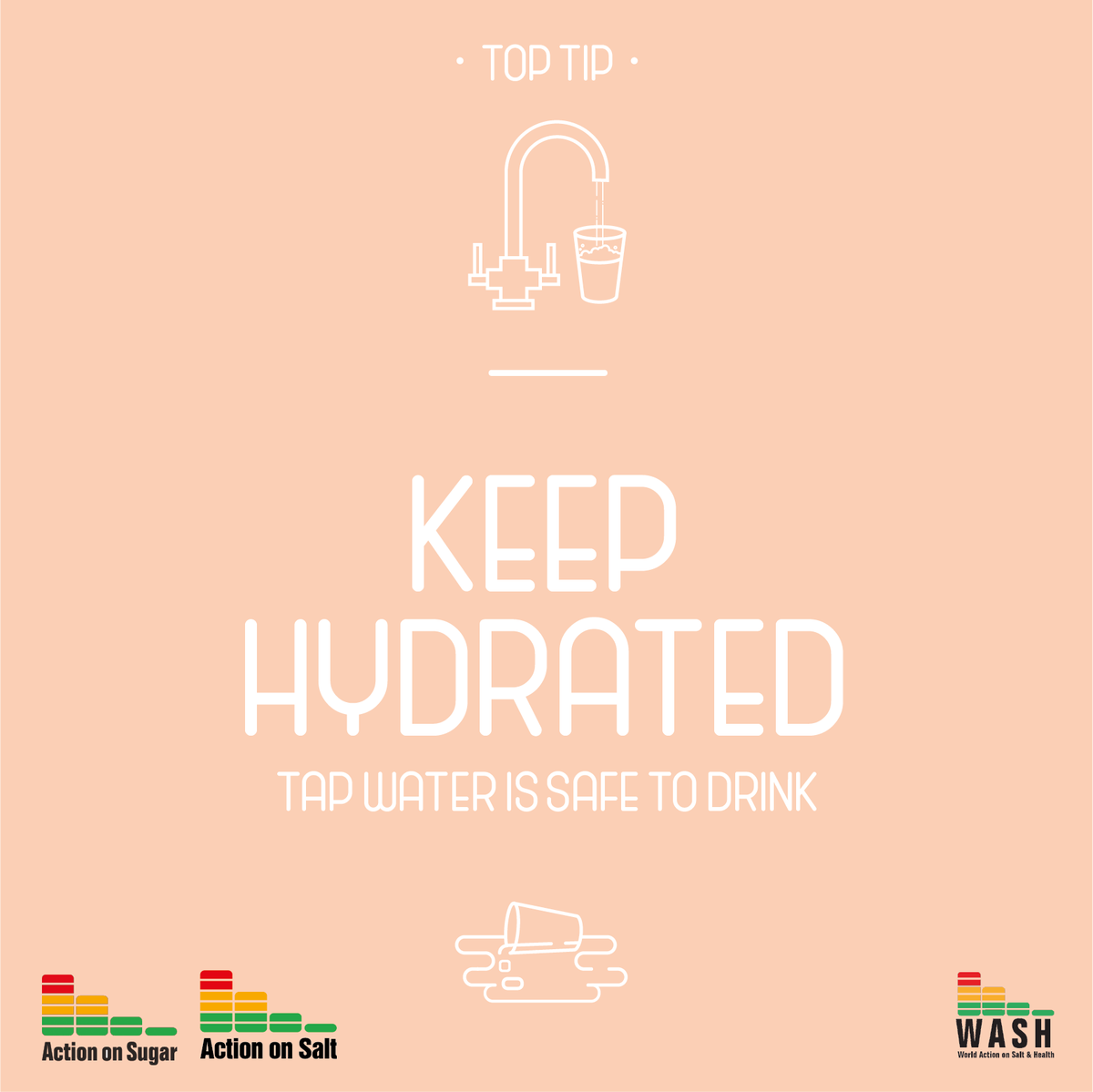 ActionSaltSugar's tweet photo. We’re used to carrying around a reusable bottle of tap water when we’re out and about, so why not do the same at home?  It’s a good way to keep track of how much you’re drinking, and you’ll be less tempted to crack open a can or a carton of sugary drink. Best of all - it’s free! https://t.co/67kkaJvXuA