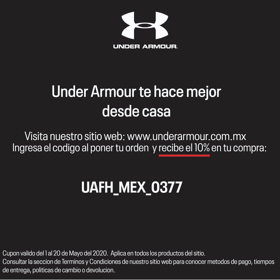 Cazaofertas on Twitter: "Cupón Under Armour 10% de descuento adicional la tienda en línea https://t.co/TMwS9aFS8Y #Oferta #promocion #México #ofertas #promociones #descuentos #Cazaofertas https://t.co/TBnv2e07cv" / Twitter