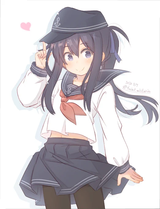 ぽにて暁
#艦これ版深夜の真剣お絵描き60分一本勝負
#艦これ版真剣お絵描き60分一本勝負_20200507 