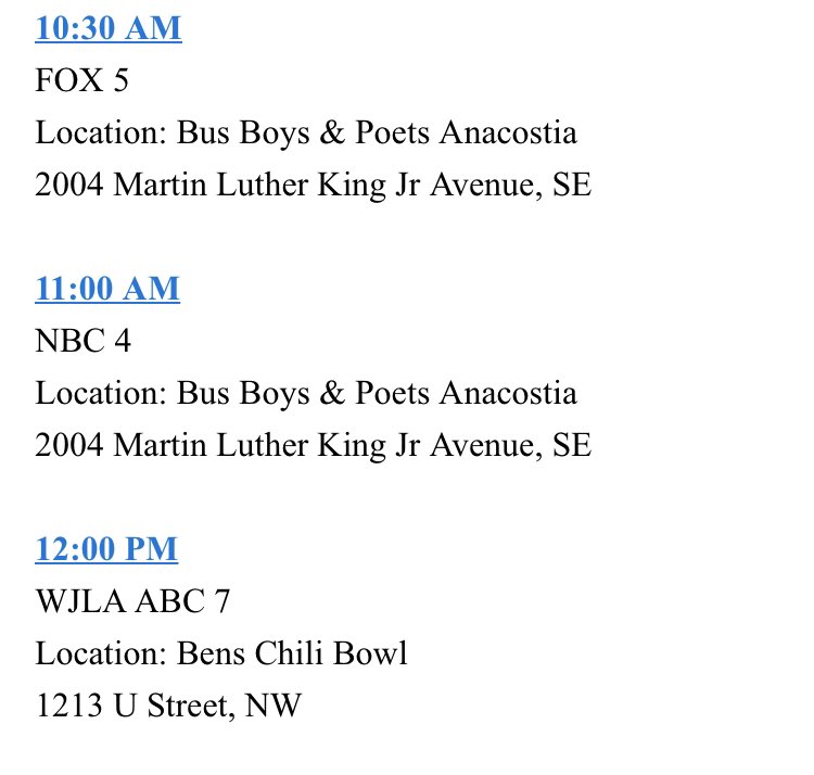 DMPEDDC's tweet image. It’s always #dcsmallbiz week for  @MayorBowser and DMPED. Tune in today as Mayor Bowser visits @busboysandpoets and @benschilibowl to acknowledge their commitment to DC and encourage DC residents to continue to support our small businesses! #smallbizdc