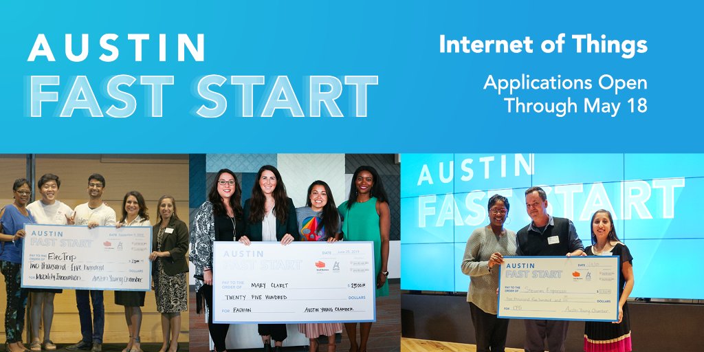 AustinYC's tweet photo. Have the next big Internet of Things idea or startup? Apply for a chance to win $2,500 cash (plus more in prizes) at the Austin Fast Start Pitch Competition!
https://t.co/SYfWmjkR5z https://t.co/BKej7e1AFQ