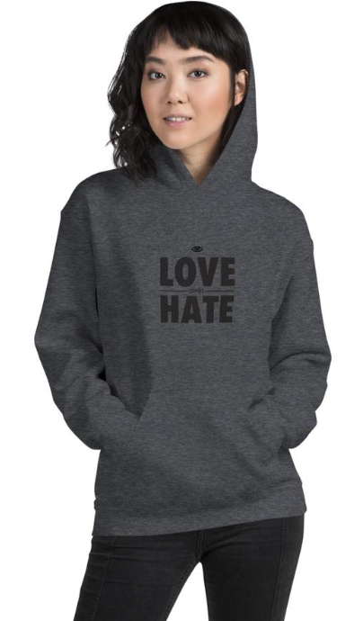 LOVE OVER HATE. 

#positivemessages #positiveclothing #spreadlove #apparel