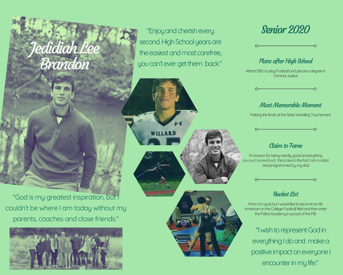 Jedidiah Brandon 
#2020WillardSeniorSnapshots

**Please like &amp; share out! Leave a comment with congratulations, a fun memory, why you're proud of them, or something you like about them.**