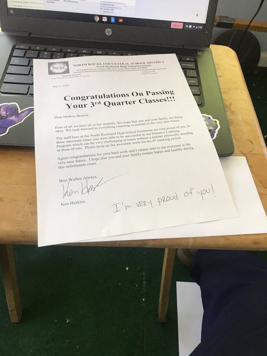 kenneth_haskins's tweet photo. Sending personal letters and messages to my kids. It’s so important to let them know you miss them and are proud of them. @VivFNR #NRHExtension #wemissthekids https://t.co/837qD2Vo3u