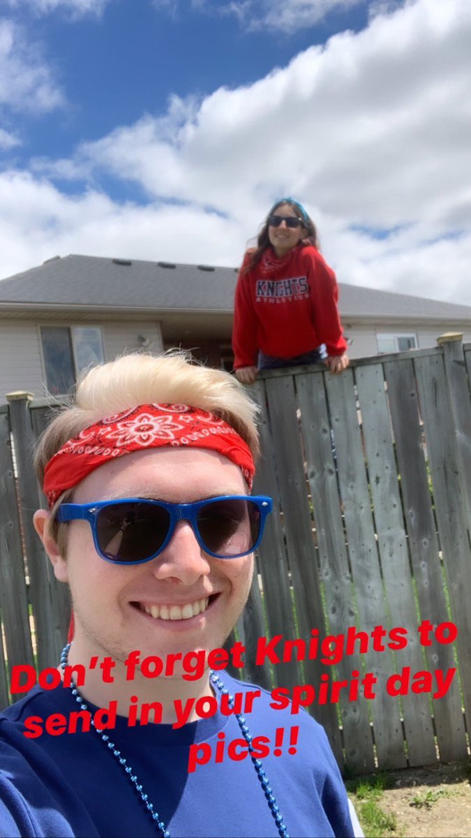 HNHKnightsLife's tweet photo. Hey knights! Here’s some spirit from the past few days, now let’s keep it going and end off the week strong! ❤️💙❤️💙 https://t.co/D2XXodBzXk