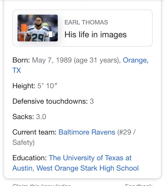  Happy Birthday Earl Thomas!! 