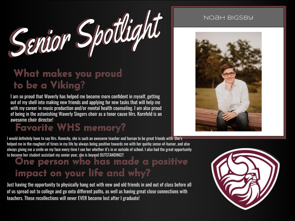 Here's another pair of senior spotlights. #thevikelife