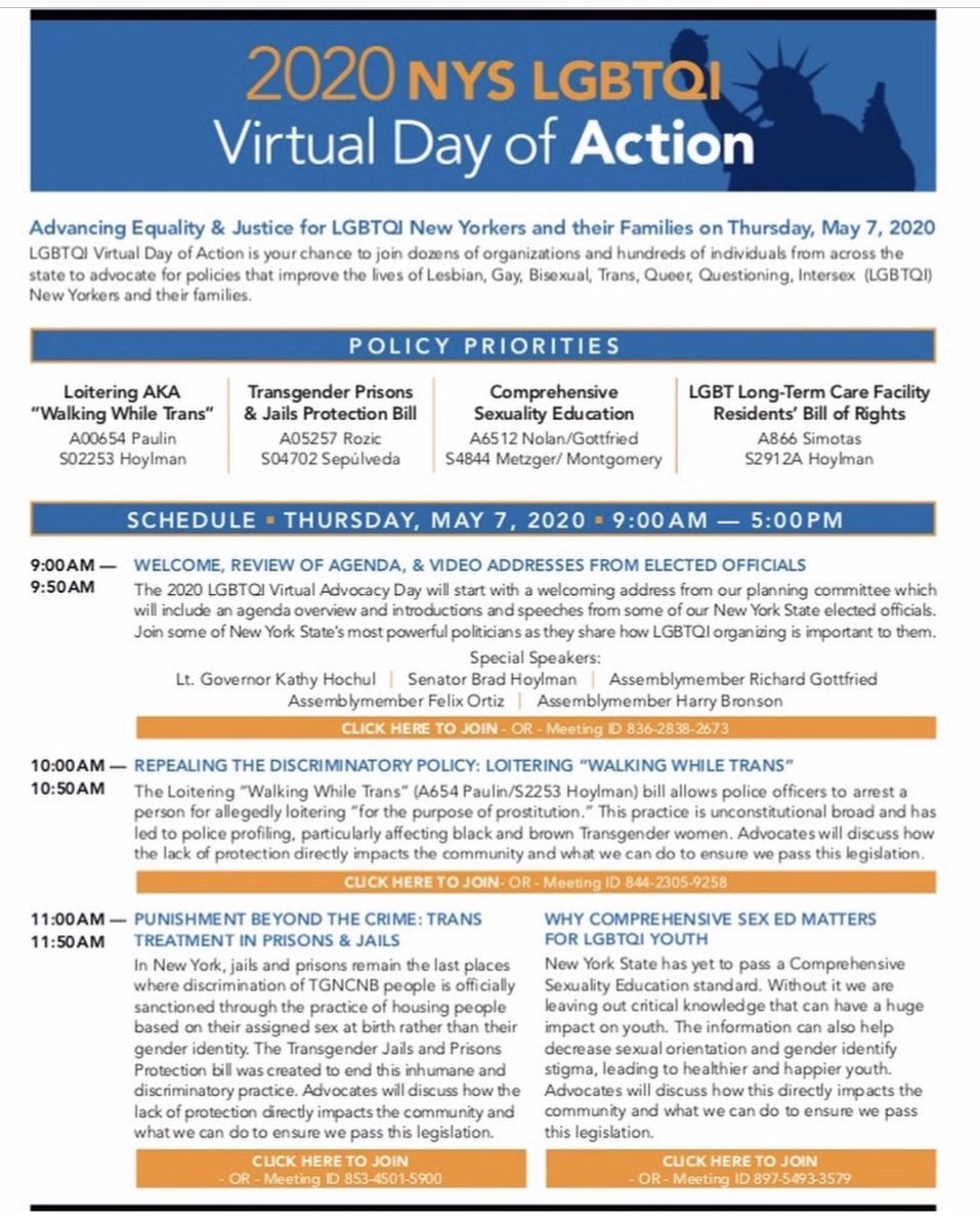 FelixWOrtiz's tweet photo. Join me today supporting NYS #LGBTQI #VirtualDayOfAction @DecrimSex @brooklyn_pride @NYCPride #pride https://t.co/tbfY7vTGxx
